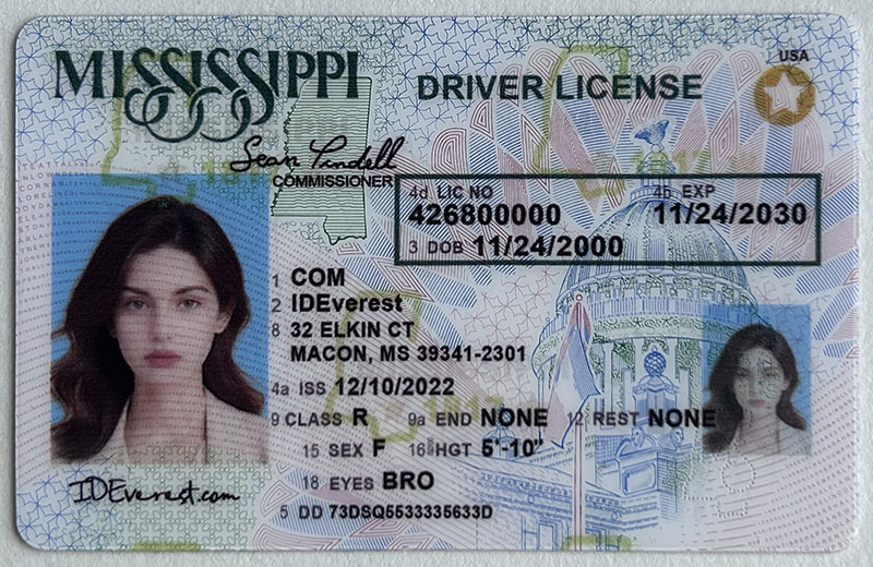 The best scannable Mississippi ID