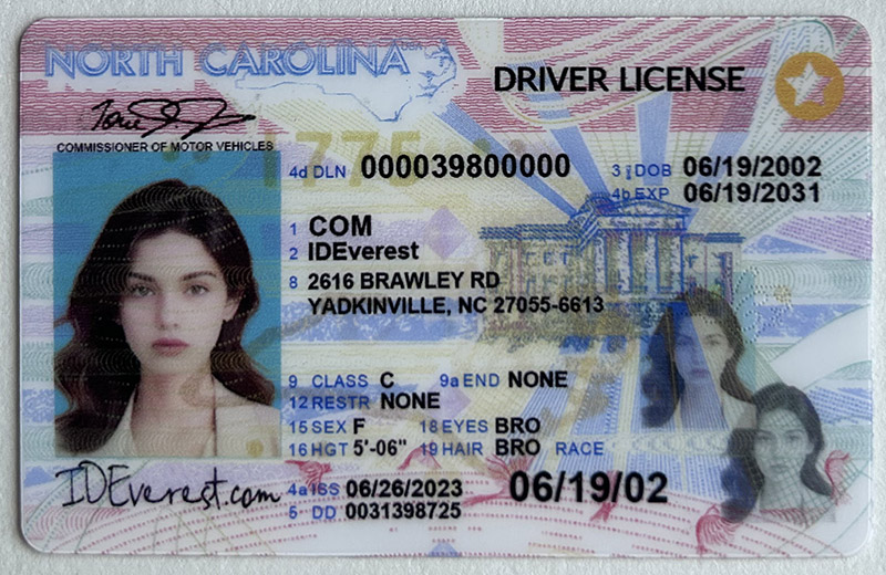 Best Scannable North Carolina Fake ID Card