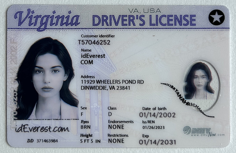 Scannable Fake Virginia Driver